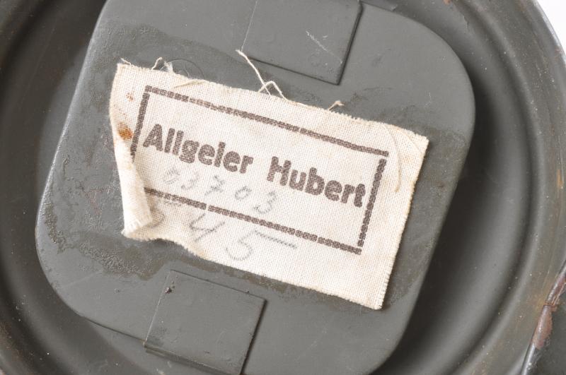 WW2 German Matching Name & Numbered Gas Mask & Canister