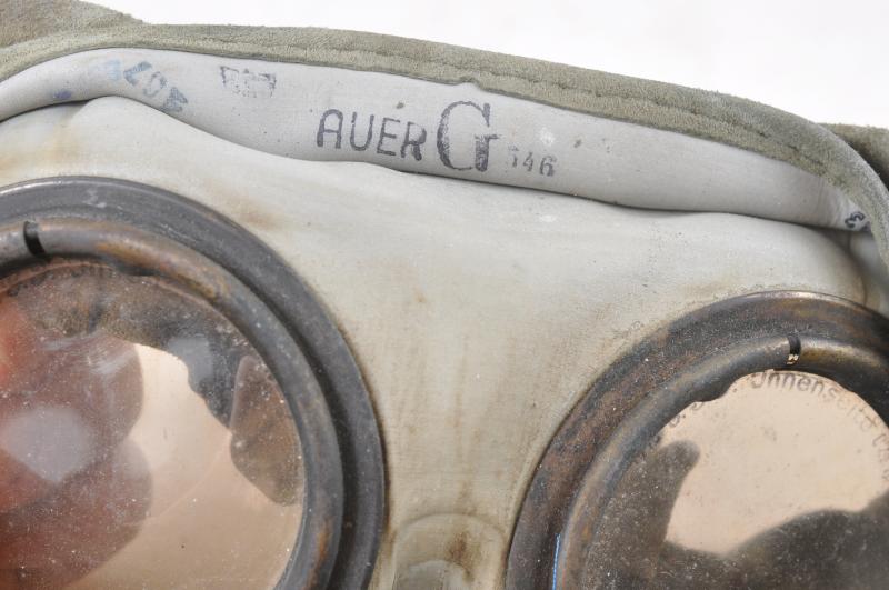 WW2 German Matching Name & Numbered Gas Mask & Canister