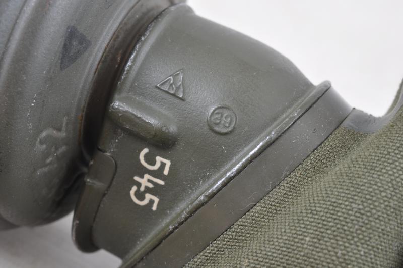 WW2 German Matching Name & Numbered Gas Mask & Canister