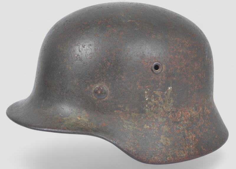 WW2 German Army M40 Combat Helmet Named 'FAUST'