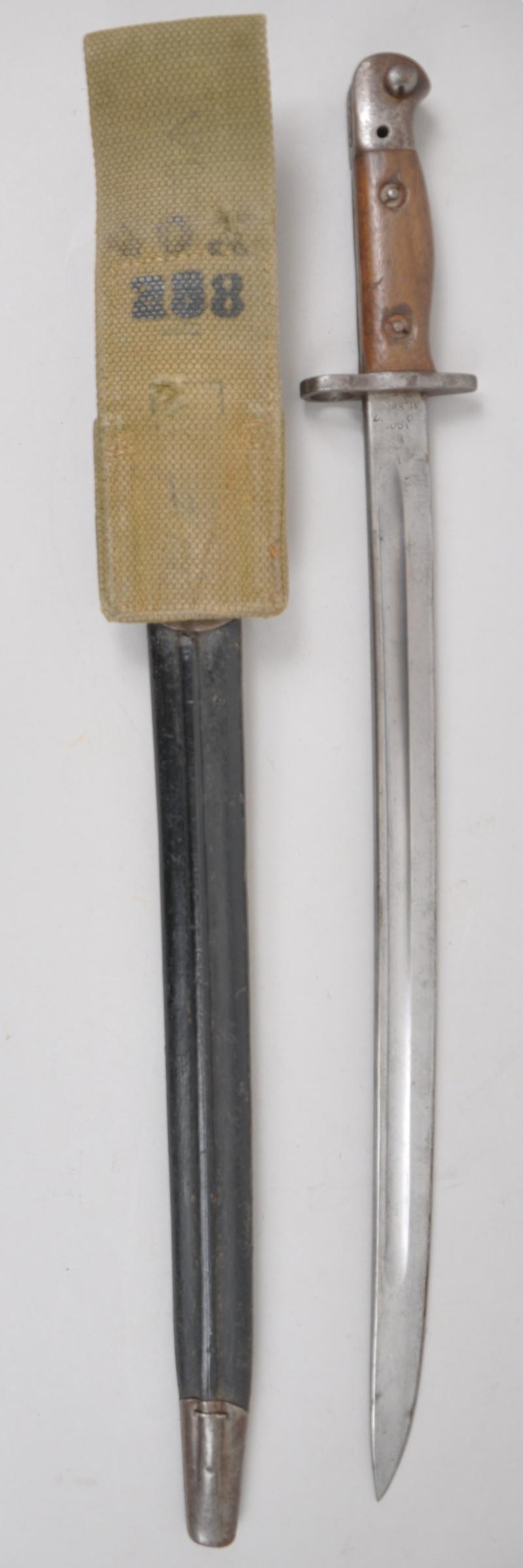 WW1 British 1917 SMLE Bayonet & '08 Webbing Frog