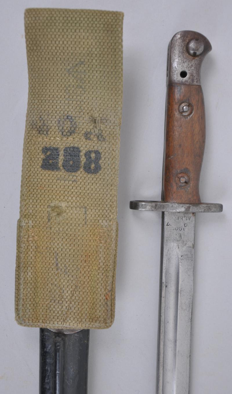WW1 British 1917 SMLE Bayonet & '08 Webbing Frog