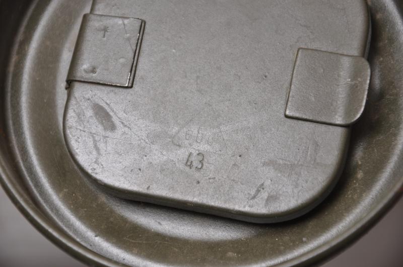 WW2 German Named Kriegsmarine M38 Communications Gas Mask With Kriegsmarine Marked Canister , Cleaning Cloth & Spring