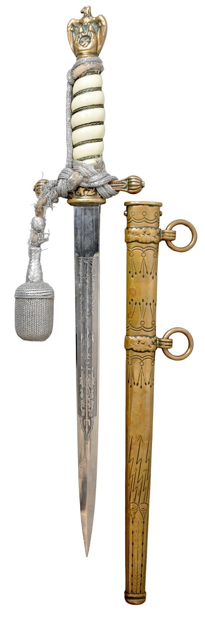 WW2 German Kriegsmarine Dagger & Original Knot