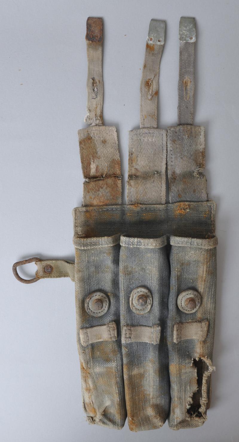 An 'As Found' WW2 German Blue MP40 Magazine Pouch