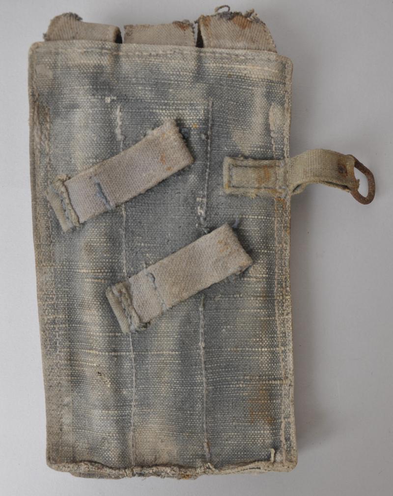 An 'As Found' WW2 German Blue MP40 Magazine Pouch