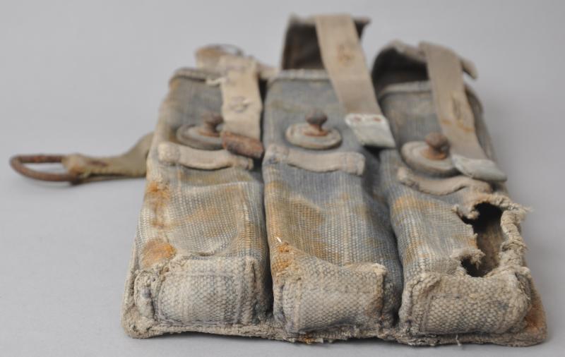An 'As Found' WW2 German Blue MP40 Magazine Pouch