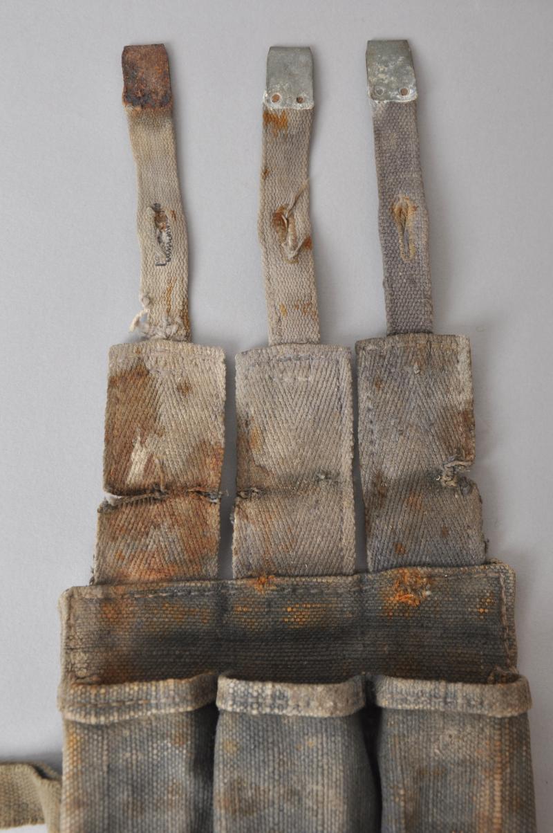 An 'As Found' WW2 German Blue MP40 Magazine Pouch