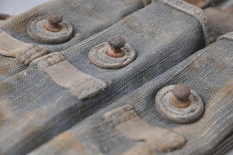 An 'As Found' WW2 German Blue MP40 Magazine Pouch