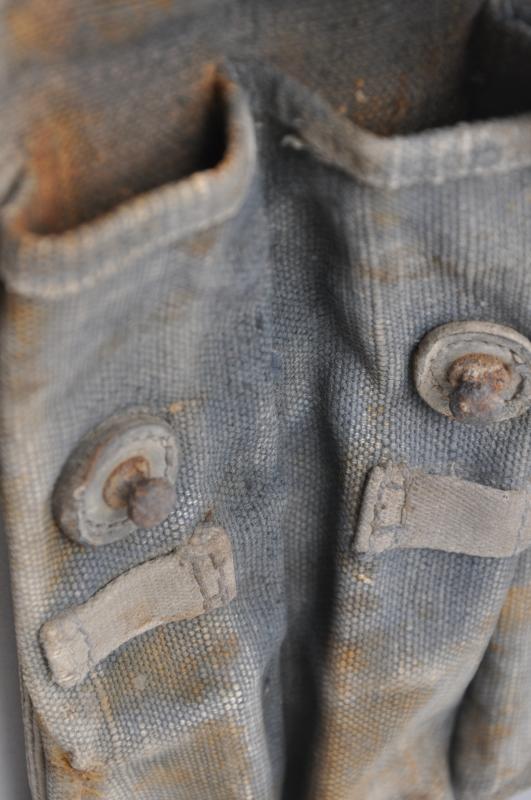 An 'As Found' WW2 German Blue MP40 Magazine Pouch