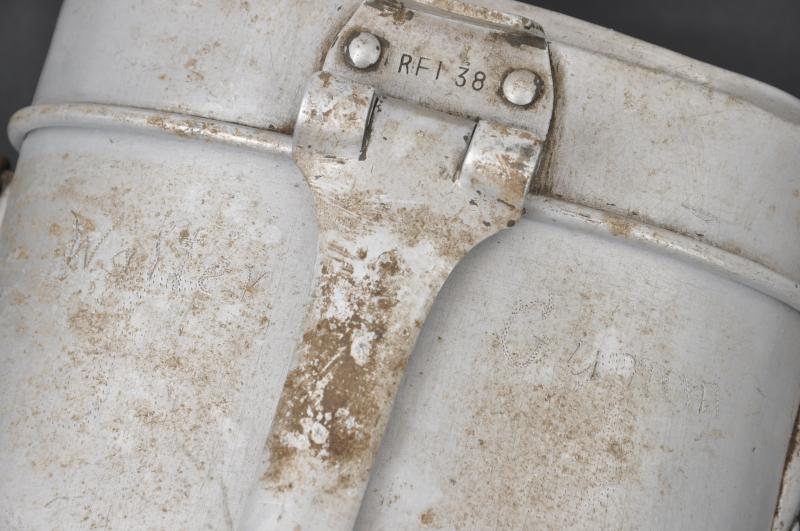 WW2 German M31 Messtin With Soldier Name & Artwork