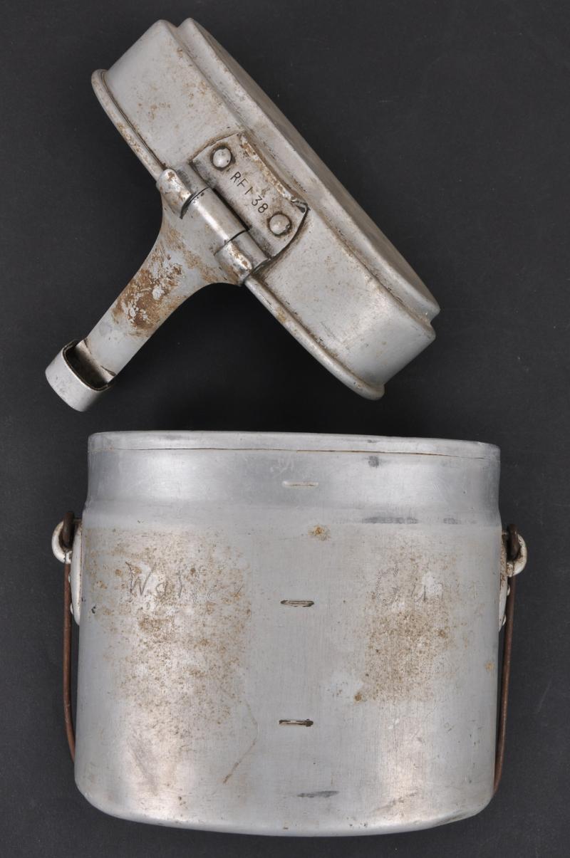 WW2 German M31 Messtin With Soldier Name & Artwork