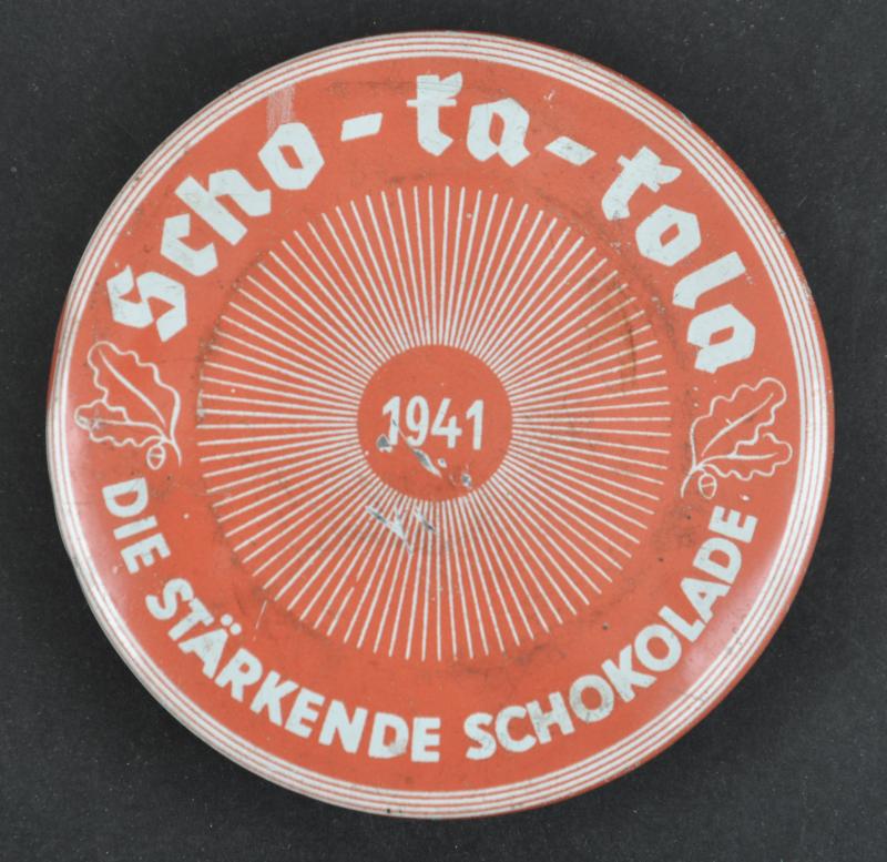 WW2 German Chocolate Ration Tin 1941 - 'Wehrmacht-Packung'