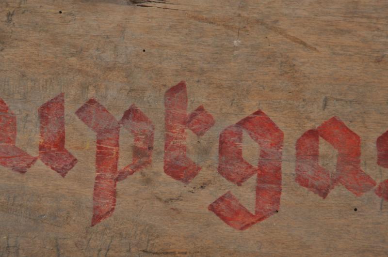 WW2 German Headquarters Sign - ' Zum hauptgashahn '