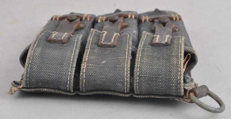 WW2 German Shortened MP40 Magazine Pouch In Blue Webbing