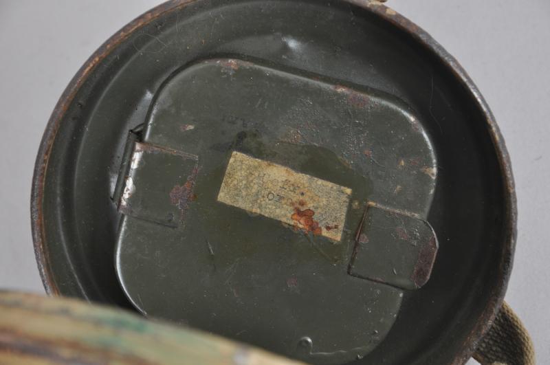 WW2 German Camouflage Gas Mask Canister & Gas Mask