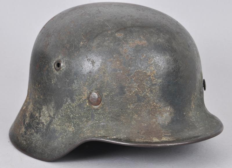 WW2 German Named M40 Normandy Camouflage Luftwaffe Helmet