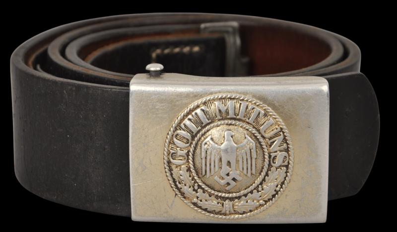 WW2 German Kriegsmarine Belt & Buckle 1938-Named To An Ober Matrosen