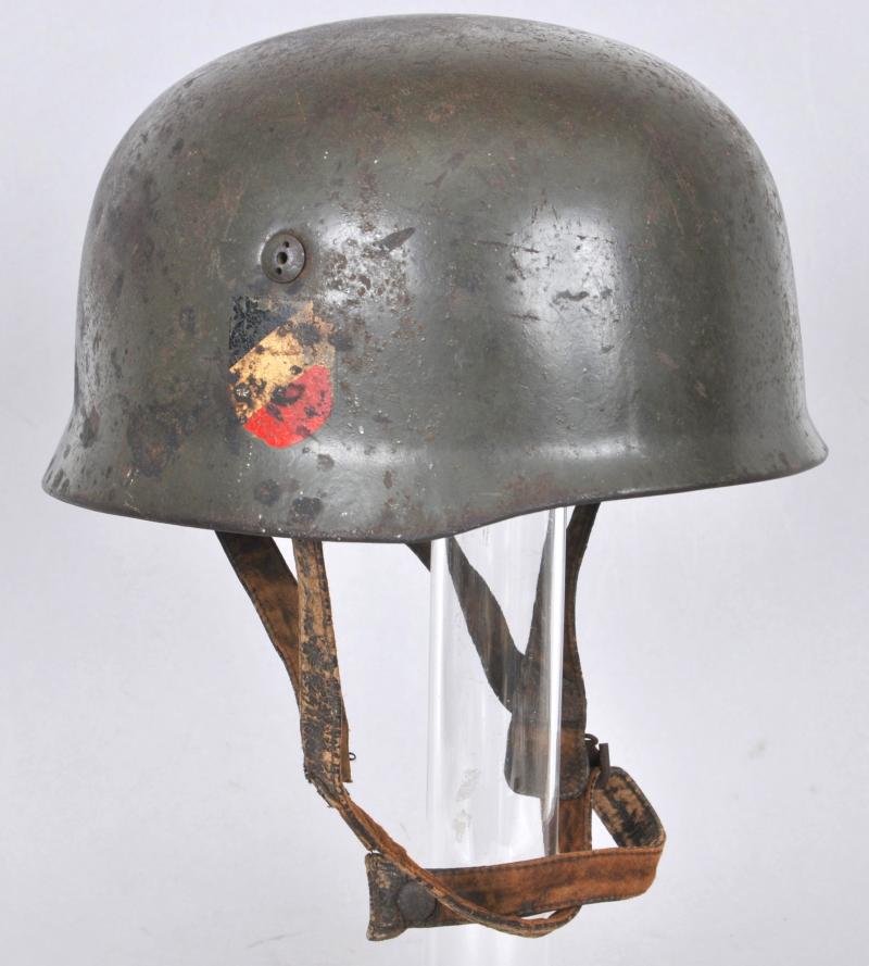 WW2 German M38 Double Decal Fallschirmjager Helmet
