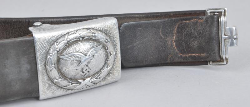 WW2 German Luftwaffe Belt & Buckle 1939 - 'SH U Co' maker