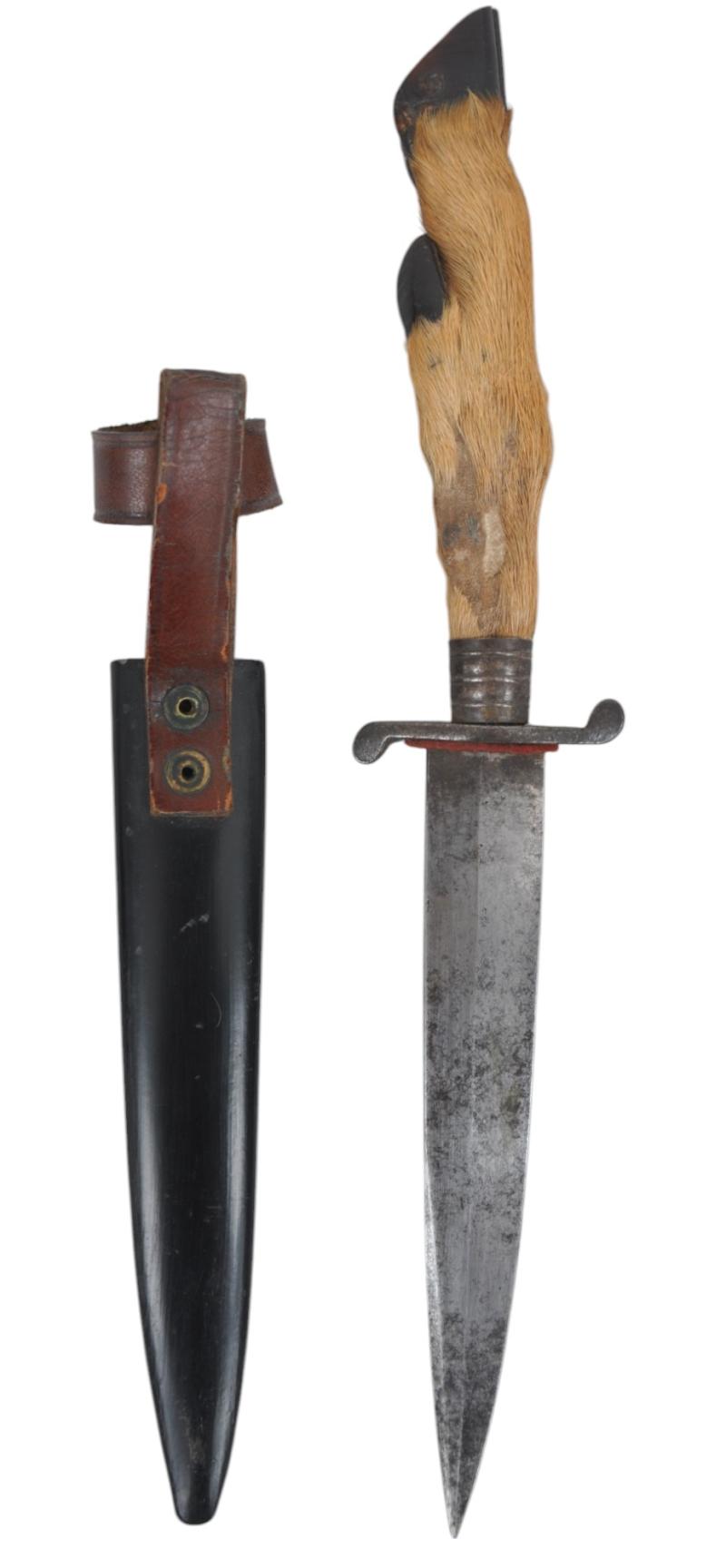 WW1 German Deers Foot Trench Knife