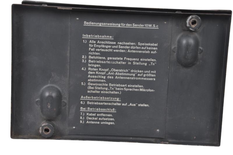 WW2 German Wehrmacht 10 W.S.c VHF Panzer Radio Transmitter for Tiger, Panther, StuG, Hetzer