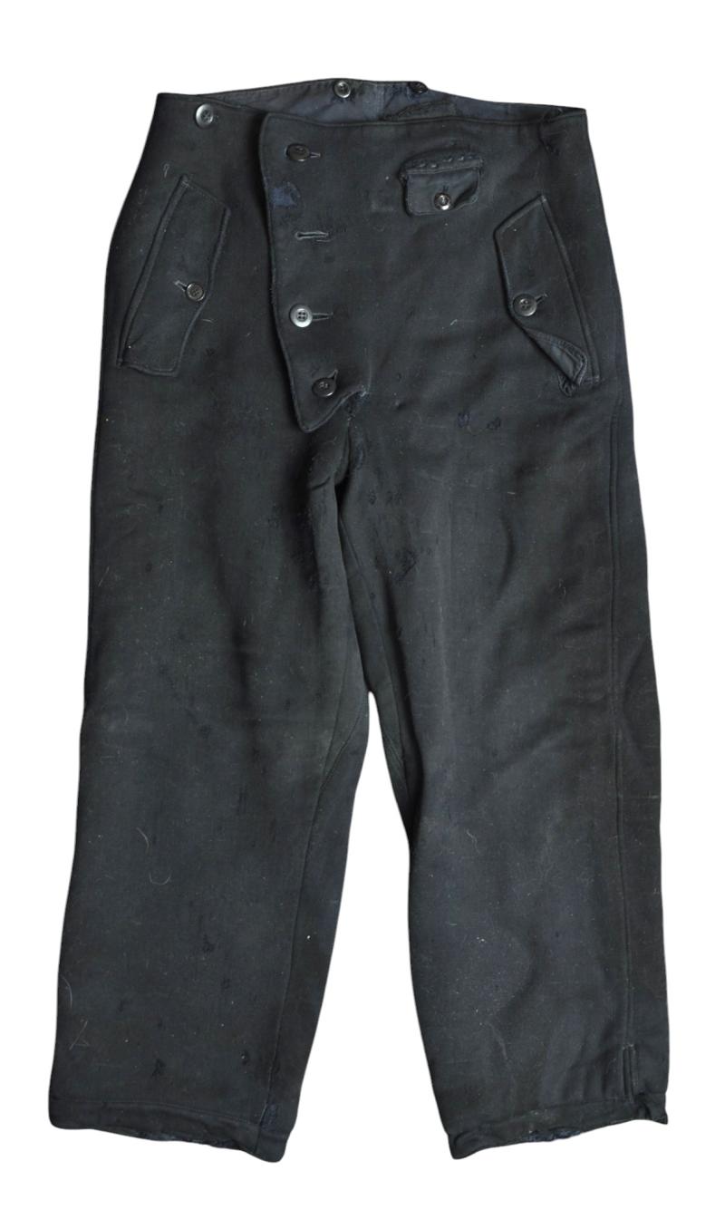 WW2 German Padded Winter trousers ( Dyed Black )
