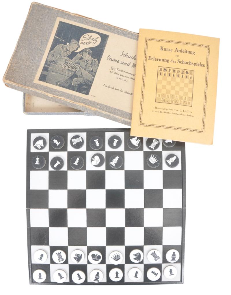 WW2 German Soldiers Game 'Schacke-Dame Und Muelle'