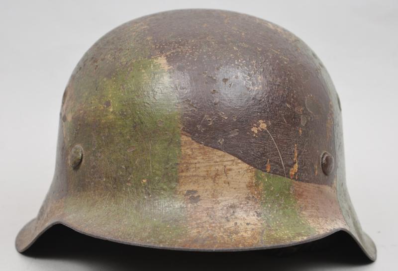 WW2 German M42 Block Camouflage Helmet