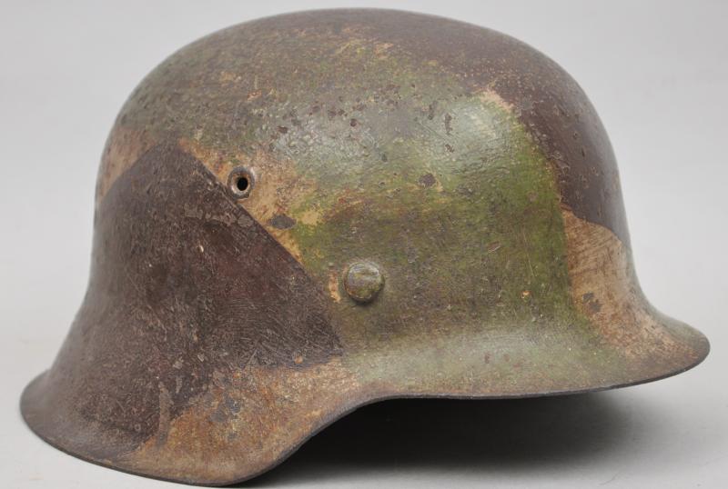 WW2 German M42 Block Camouflage Helmet