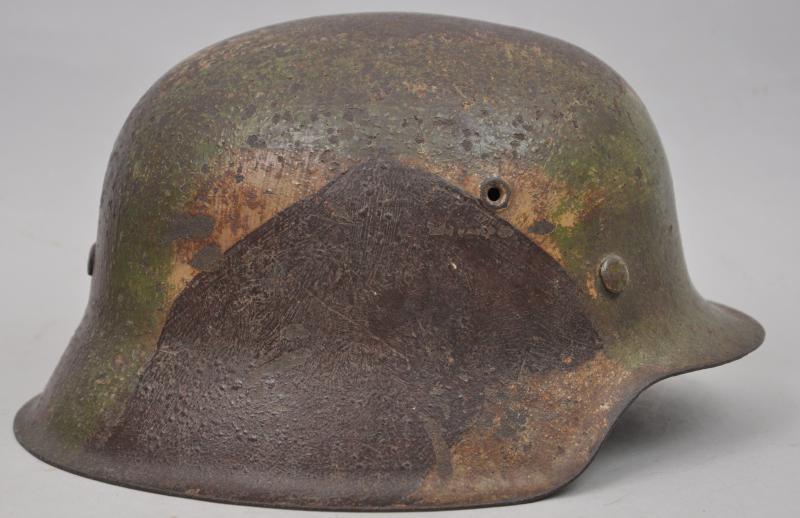 WW2 German M42 Block Camouflage Helmet