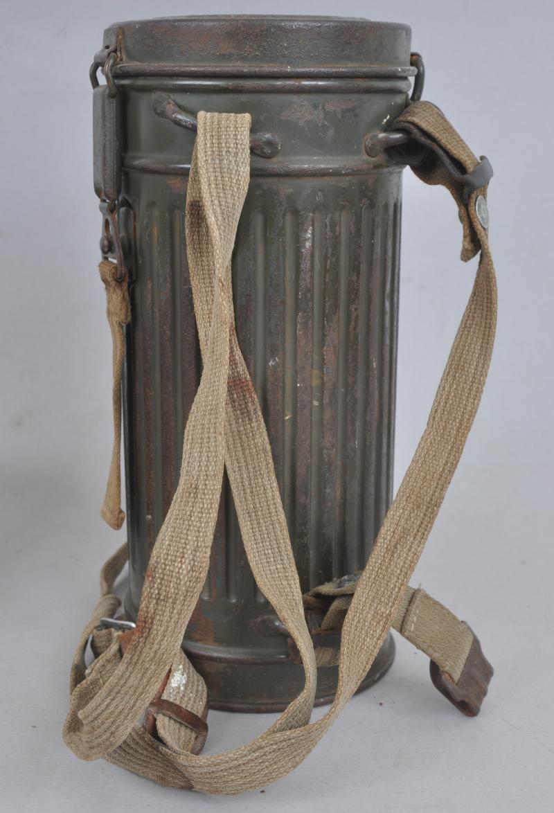 WW2 German Army/Waffen SS Named & Numbered Gas Mask Set