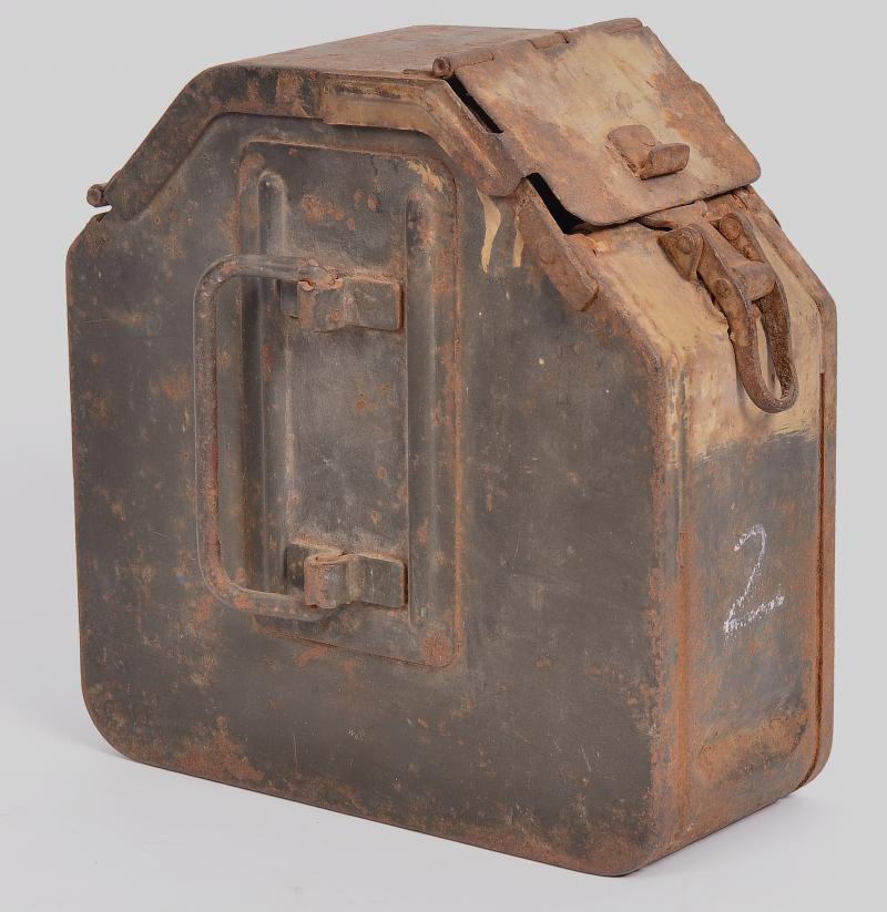 WW2 German Vehicle Mounted MG Tin With Tan Paint (MG34 Mount Zwillingssockel 36) 1940