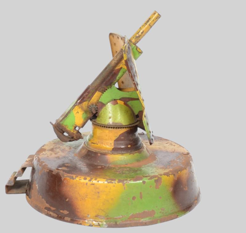 WW2 German Tin Plate Toy Swivel Mounted Artillery Piece