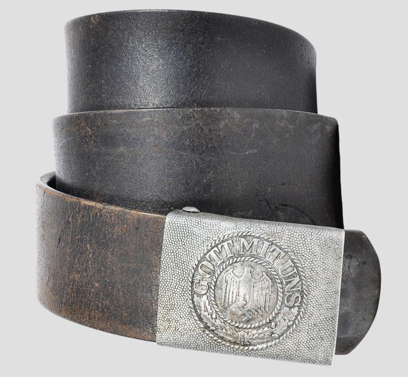 WW2 German 1937 Marked Early  Army Waist Belt set .