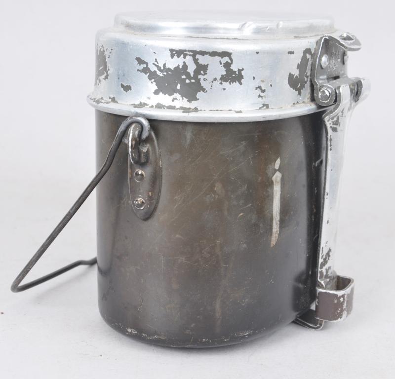 WW2 German M31 Messtin With Hand Carved Initials Of Soldier