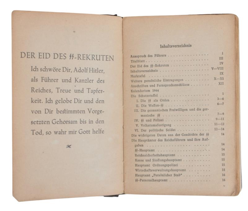 WW2 German 'Soldatenfreund' Waffen SS Diary 1944