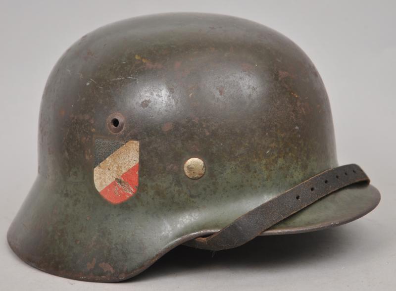 WW2 German M35 Double Decal Army Helmet