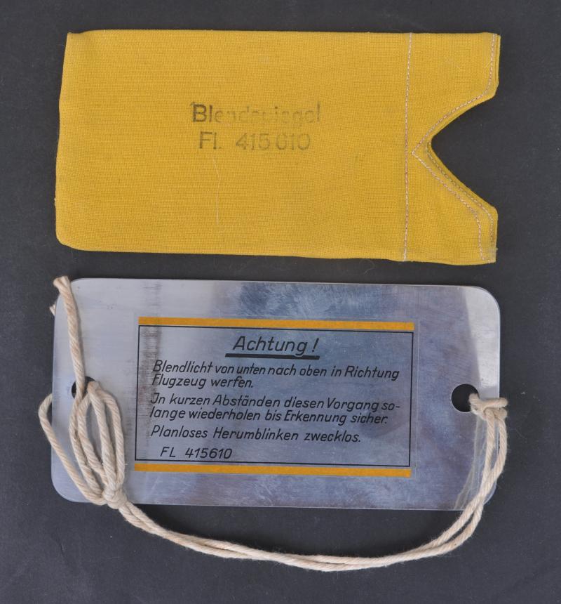 WW2 German Luftwaffe Survival Mirror & Carry Bag