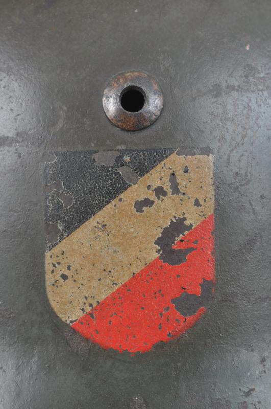 WW2 German Hauptmann Named Double Decal Army Helmet