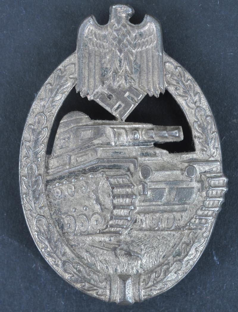 WW2 German Tank Badge In Silver