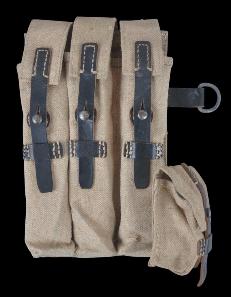 WW2 German MP40 Magazine Pouch With Loading Tool Pouch 1943
