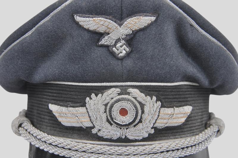 WW2 German 'Double Erel' Luftwaffe Officers Cap