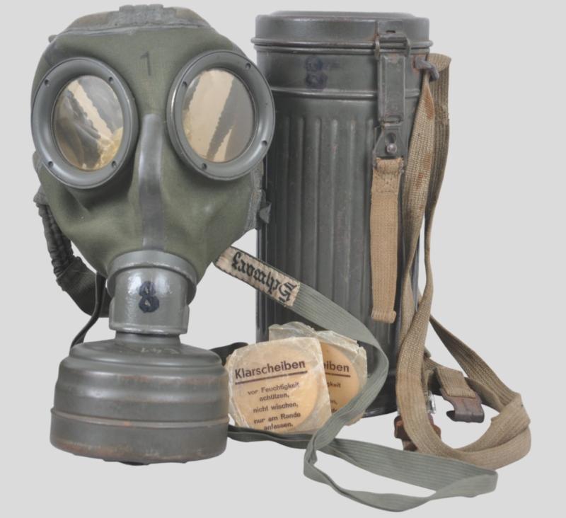 WW2 German Army/Luftwaffe Matching Numbered Gas Mask Set Named To 'Schwarz'
