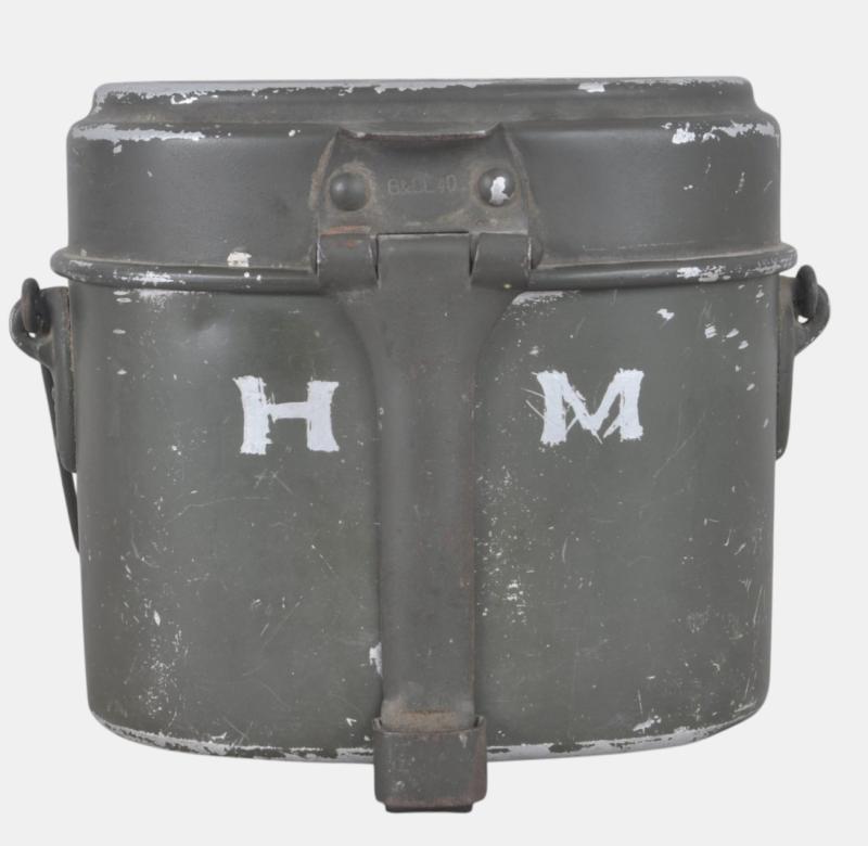 WW2 German M31 Messtin With Soldiers Initials 1937/40